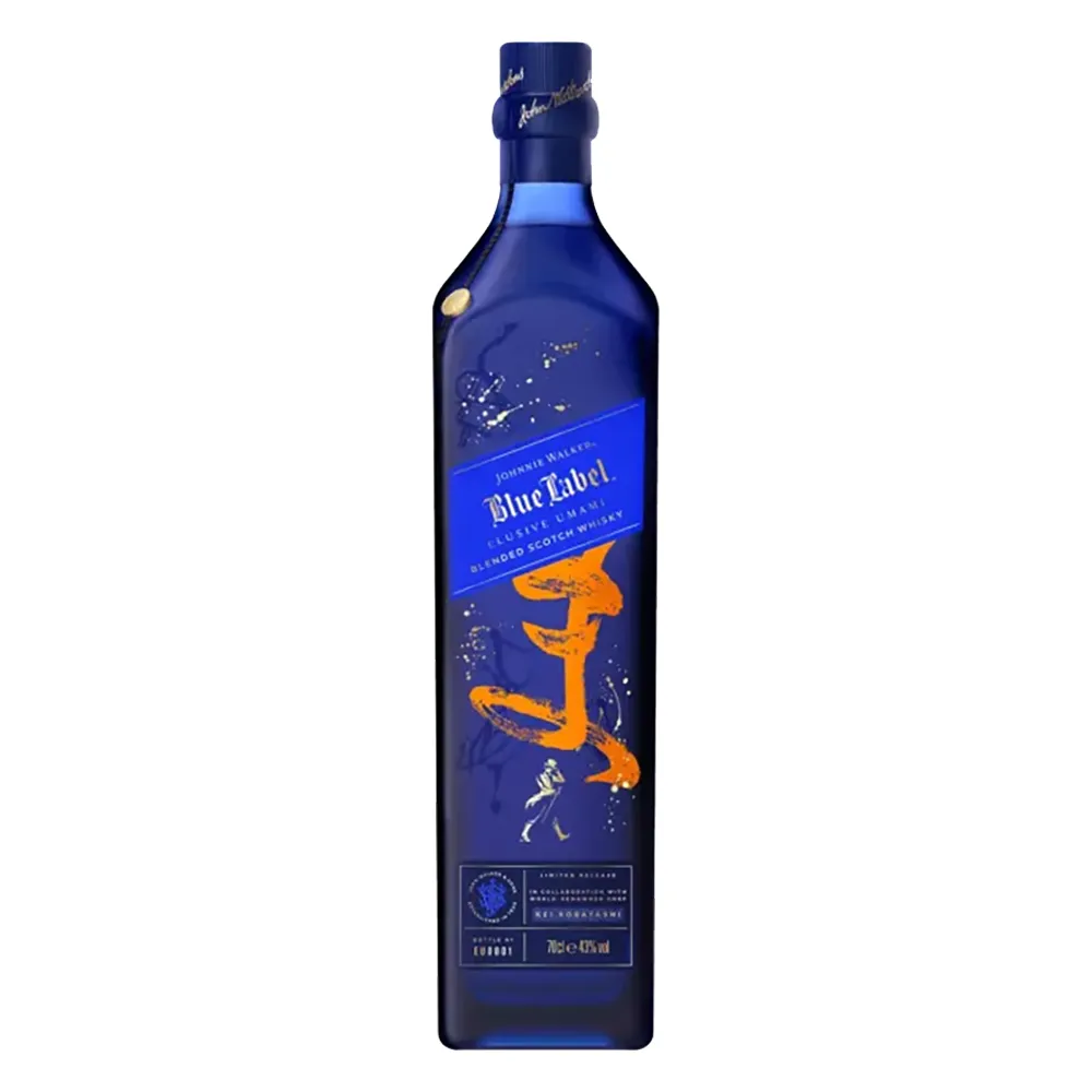 Johnnie Walker Blue Label Elusive Umami 750 ml - botella completa de frente