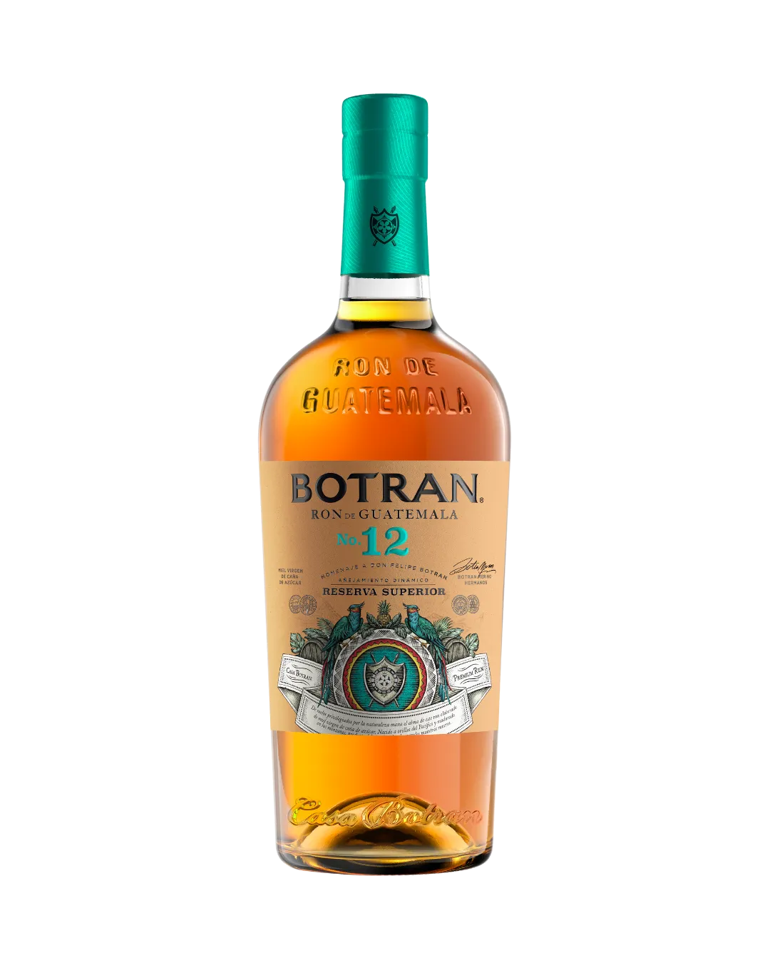 Ron Botran Anejo 12 años 700 ml - botella completa de frente