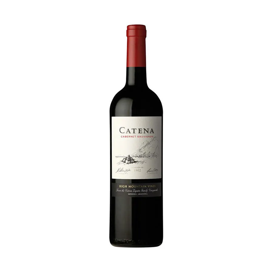 Vino Catena Cabernet Sauvignon - botella completa de frente