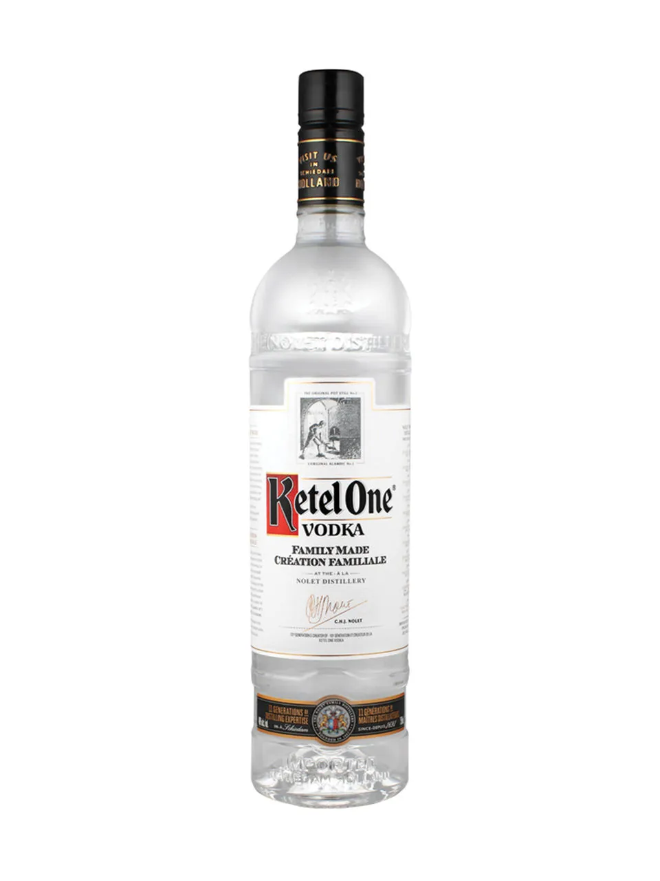 Vodka Ketel One premium - botella completa de frente