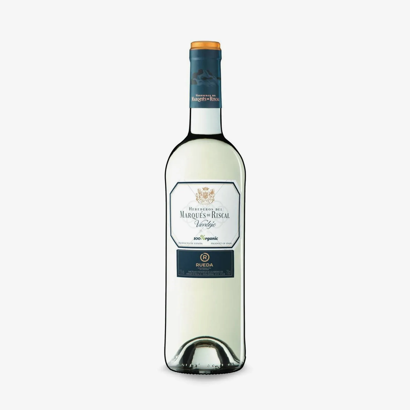 Vino blanco Marques de Riscal verdejo - botella completa de frente