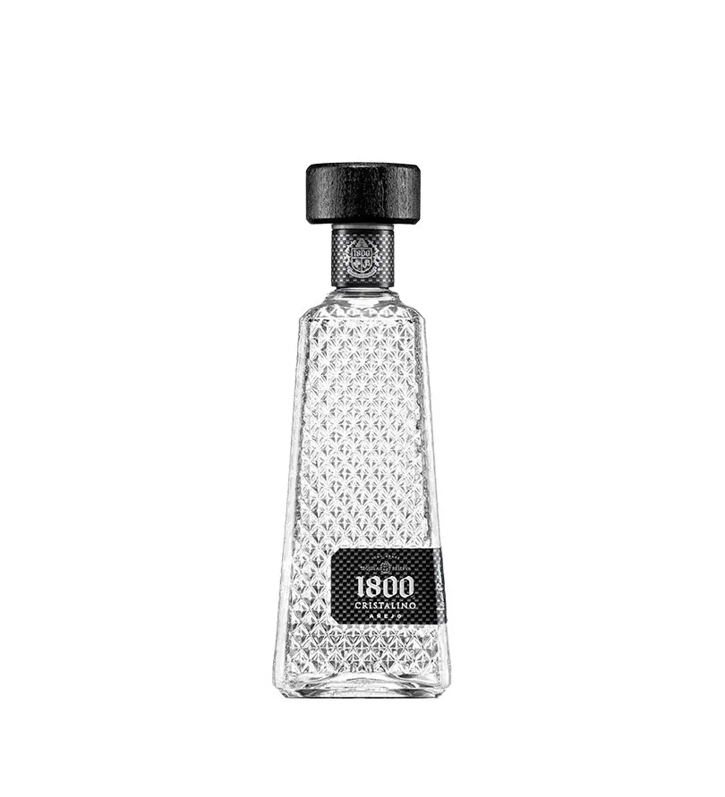 Tequila Cuervo Reserva 1800 Cristalino - botella completa de frente