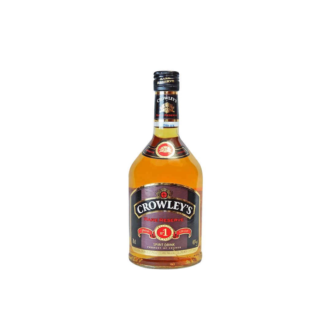 Whisky Crowleys - botella completa de frente