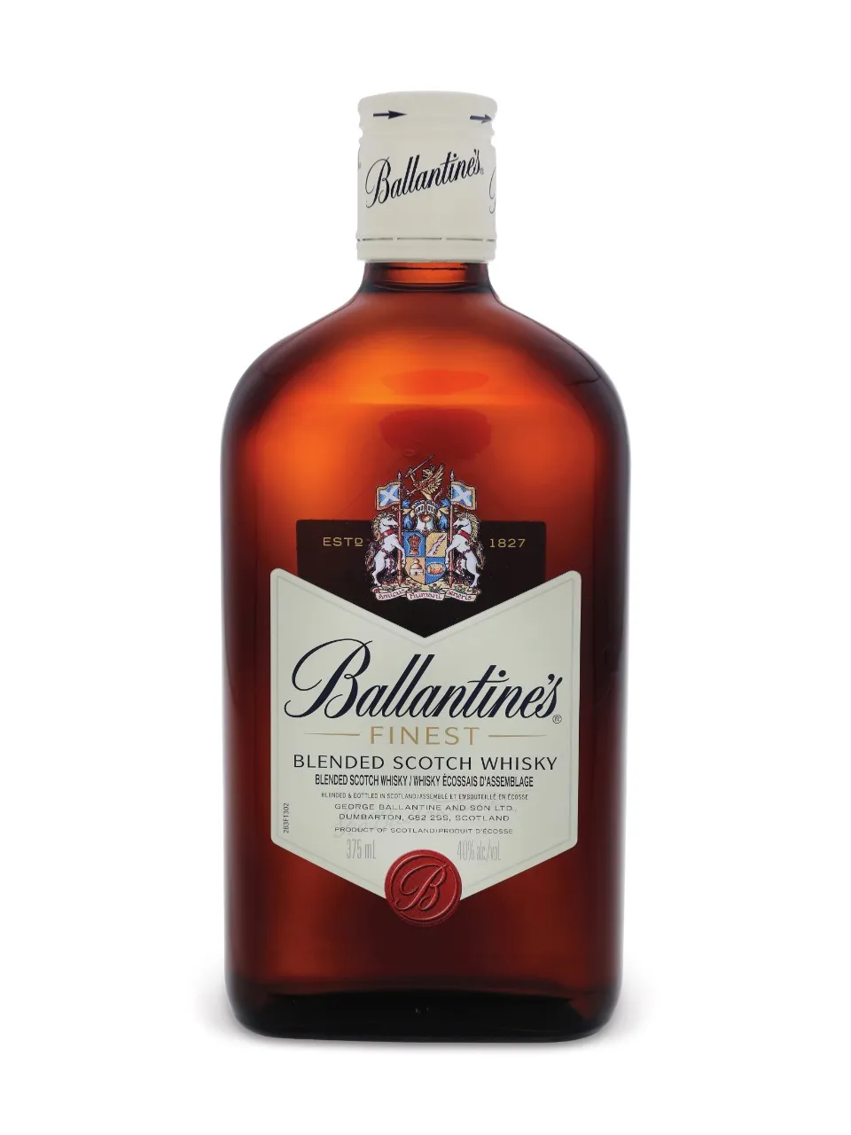 Whisky Ballantine's Finest - botella completa de frente