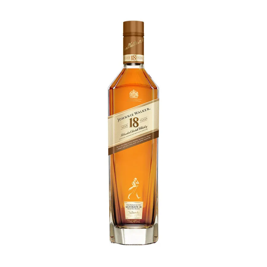 Johnnie Walker 18 años 750 ml - botella completa de frente