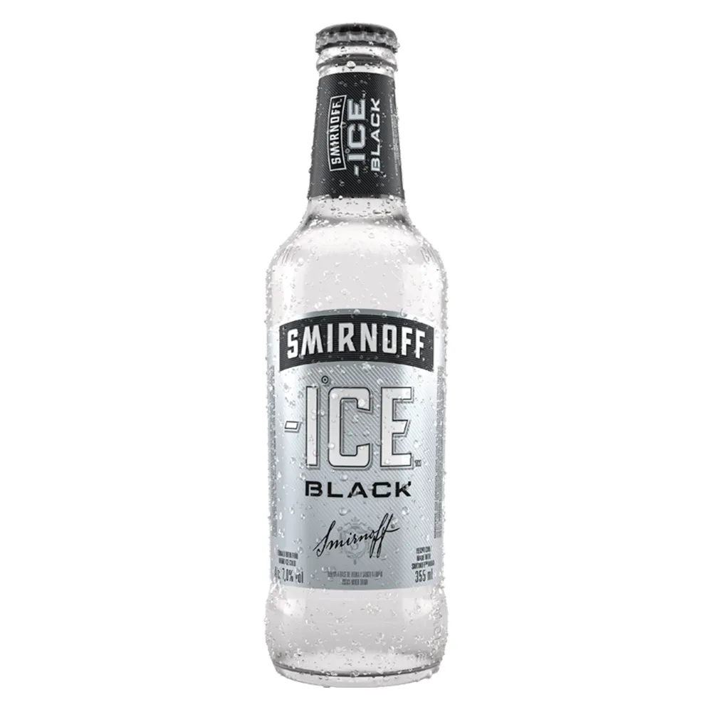 Bebida alcohólica Smirnoff a Base de Vodka Ice Black Botella - botella completa de frente
