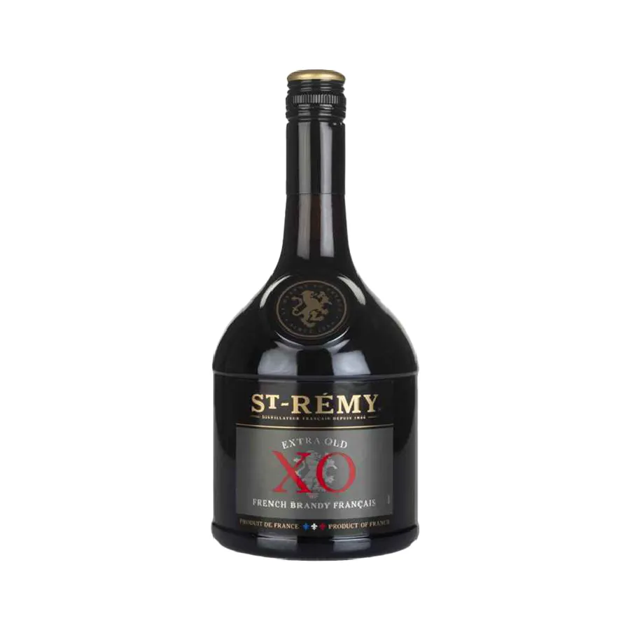 Brandy Saint Remy Xo - botella completa de frente