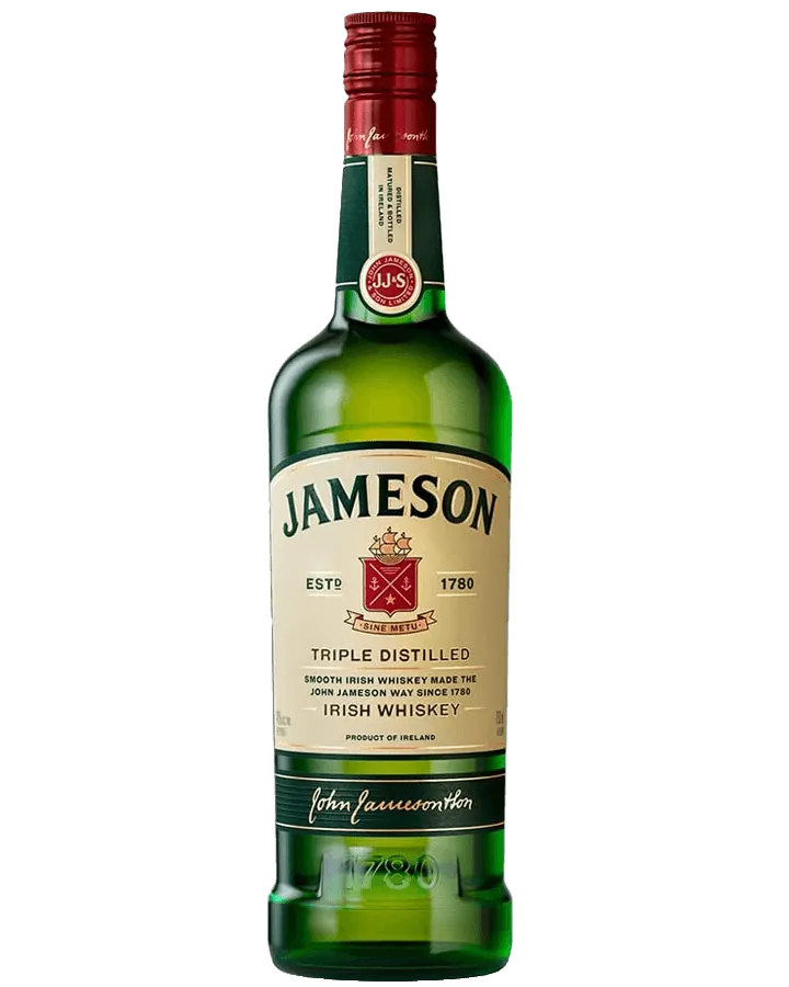 Whisky Jameson irlnades triple distilled - botella completa de frente