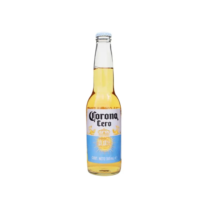 Cerveza Corona Cero - botella completa de frente