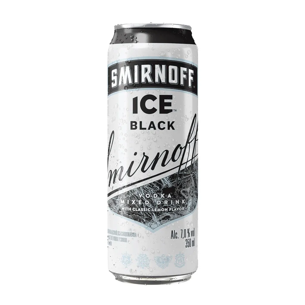 Smirnoff Ice Black Lata - botella completa de frente