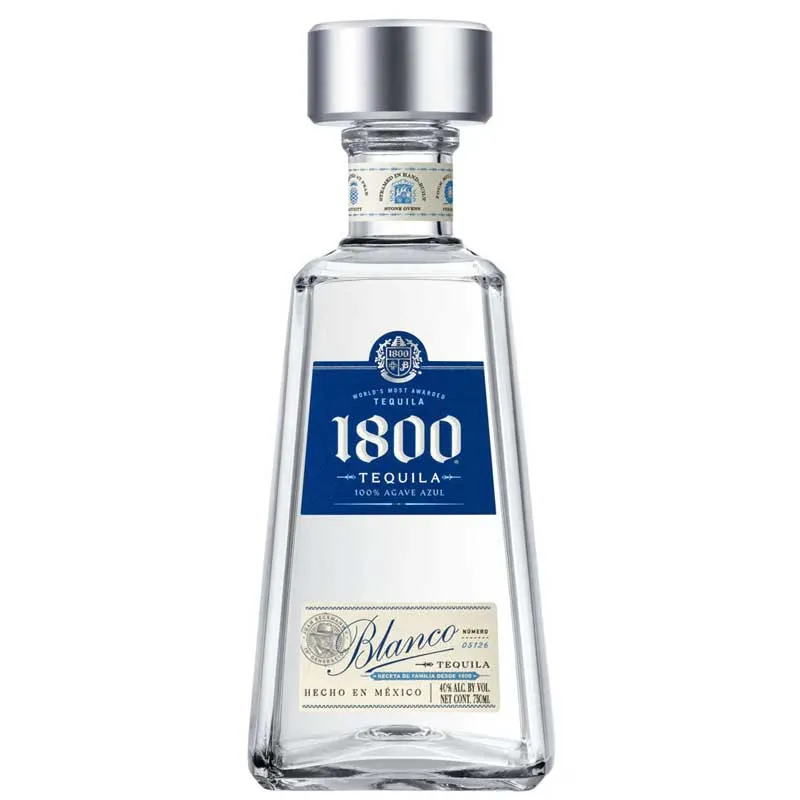 Tequila Jose Cuervo 1800 Silver - botella completa de frente