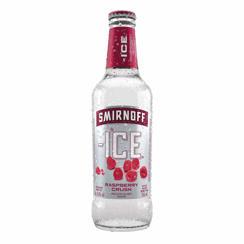 Bebida Saborizada a Base de Vodka Smirnoff Ice Raspberry Botella - botella completa de frente
