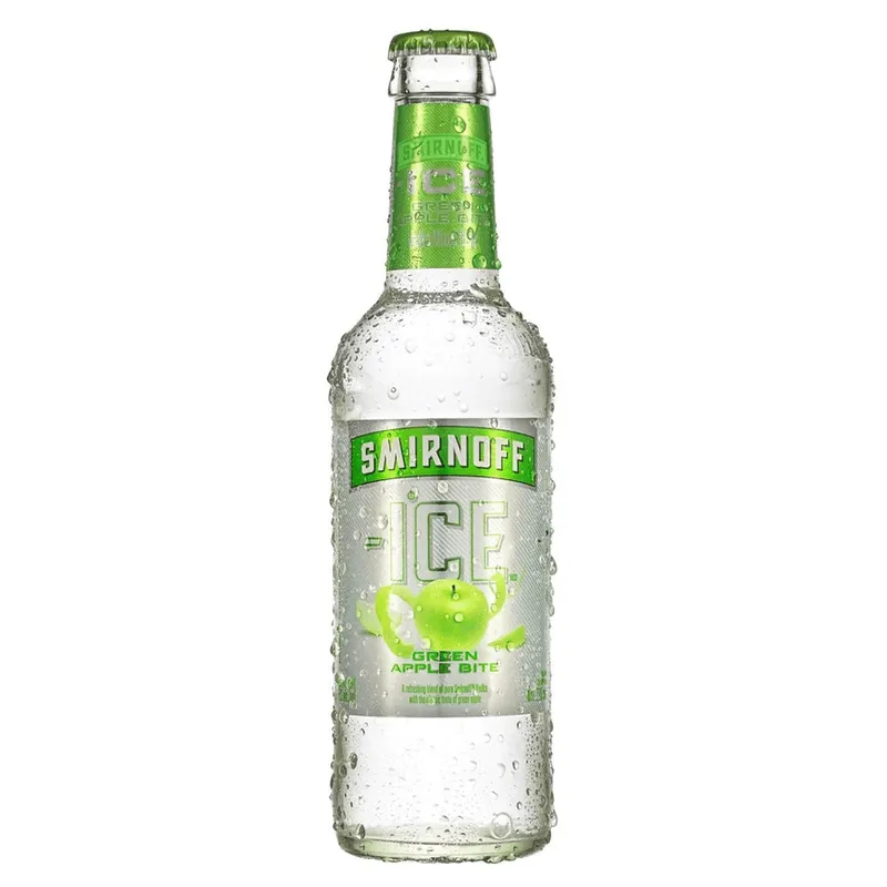 Bebida alcohólica Smirnoff Ice Green - botella completa de frente