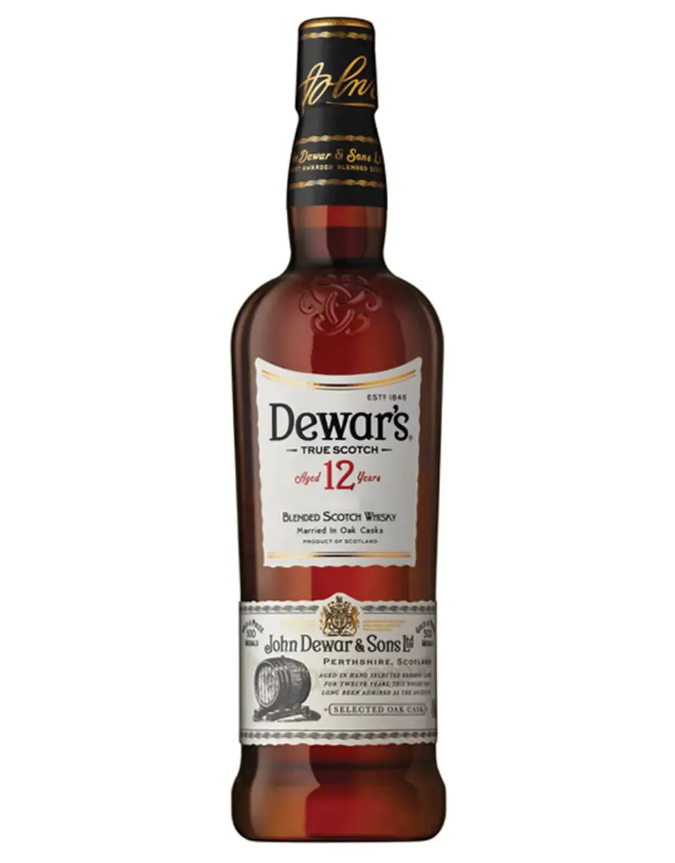 Whisky Dewars Black - botella completa de frente