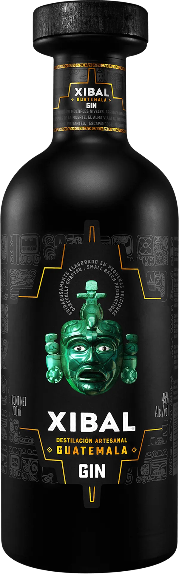 Ginebra Xibal Gin - botella completa de frente