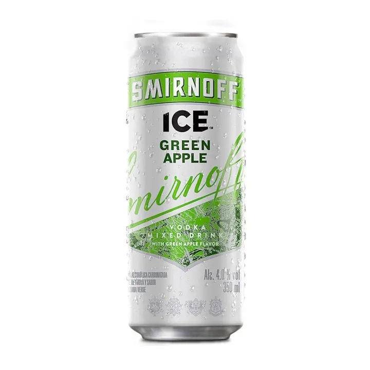 Bebida Saborizada a Base de Vodka Smirnoff Ice Green Apple Lata - botella completa de frente