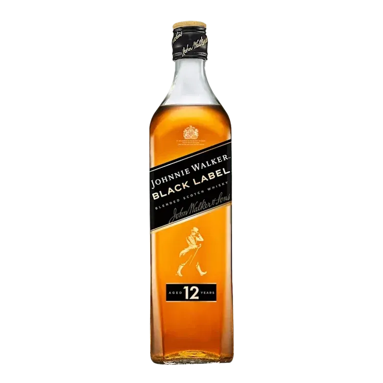 Johnnie Walker Black Label - botella completa de frente