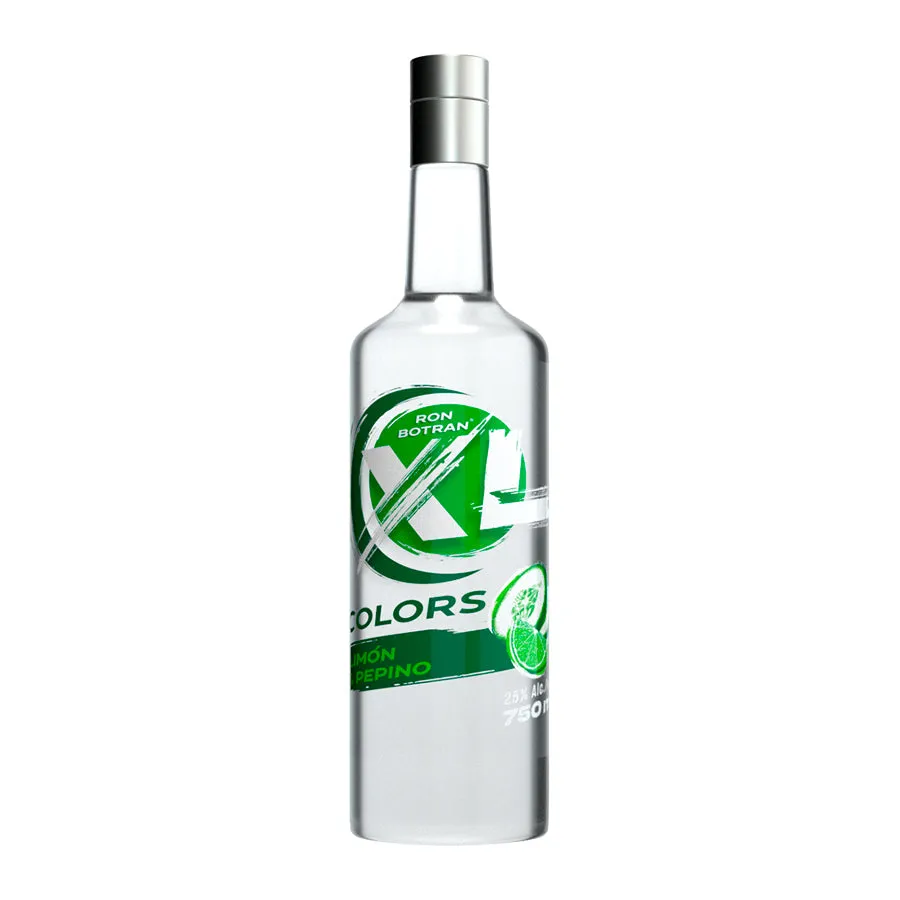 Ron Botran Xl sabor Limón Y Pepino - botella completa de frente
