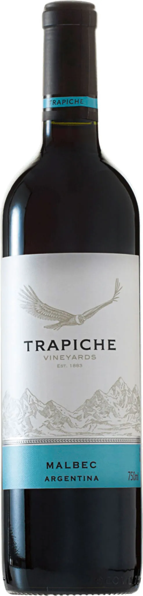 Vino Tinto Trapiche Vineyards Malbec - botella completa de frente