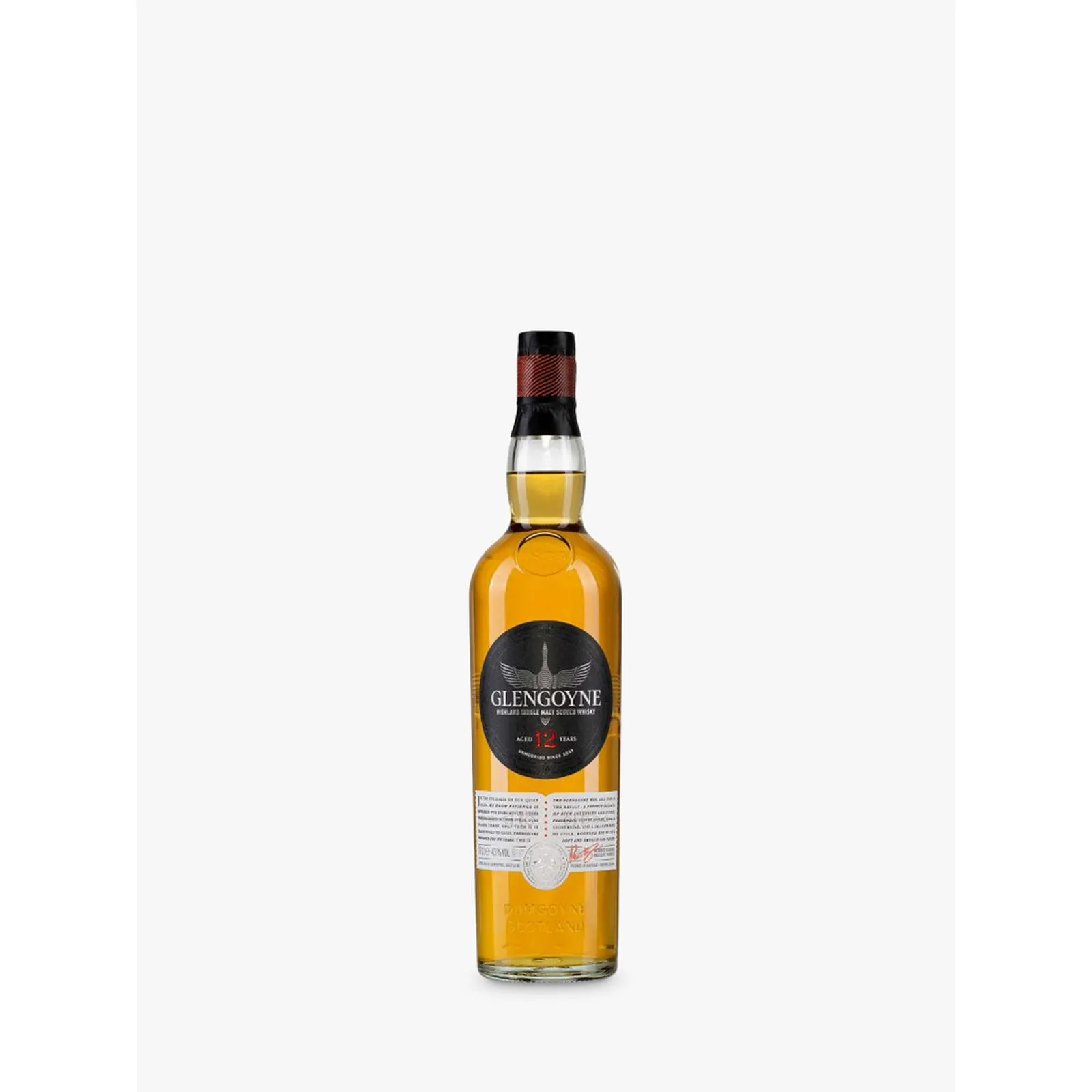 Glengoyne 12 Single Malt 700 ml - botella completa de frente