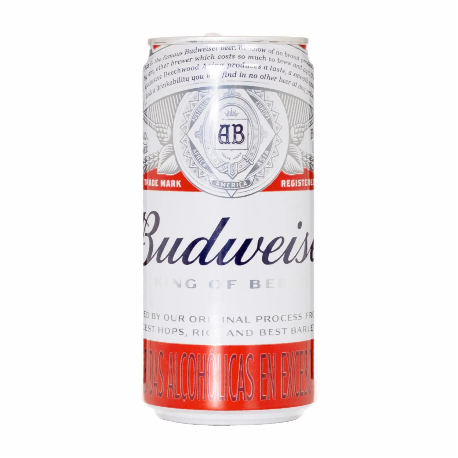 Cerveza Budweiser Lata - botella completa de frente
