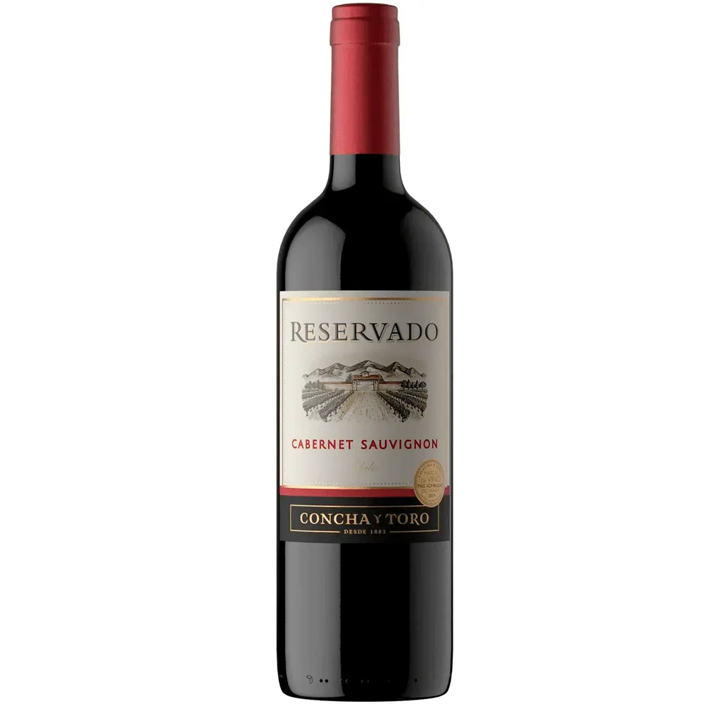 Vino Concha y Toro reservado cabernet sauvignon - botella completa de frente