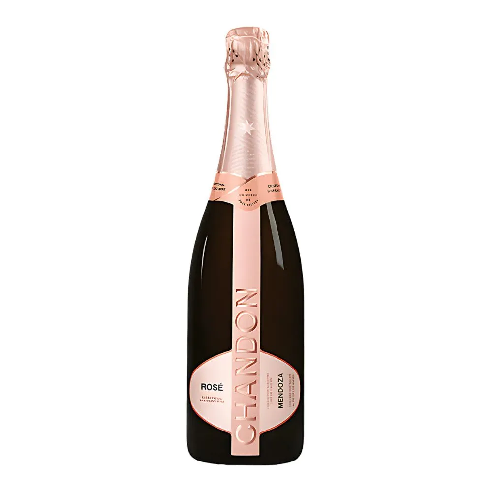 Vino espumoso Chandon rosé - botella completa de frente