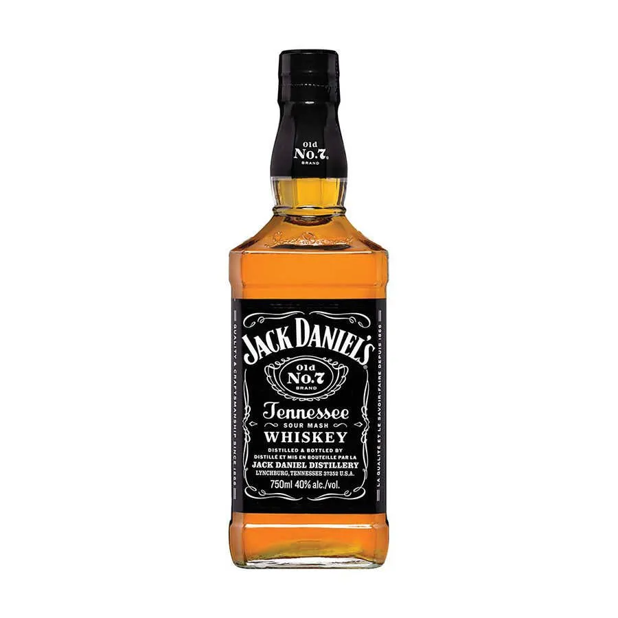 Whisky Jack Daniels Black - botella completa de frente