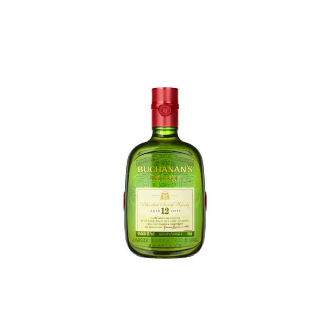 Whisky Buchanan's Deluxe 12 años Premium Botella - botella completa de frente