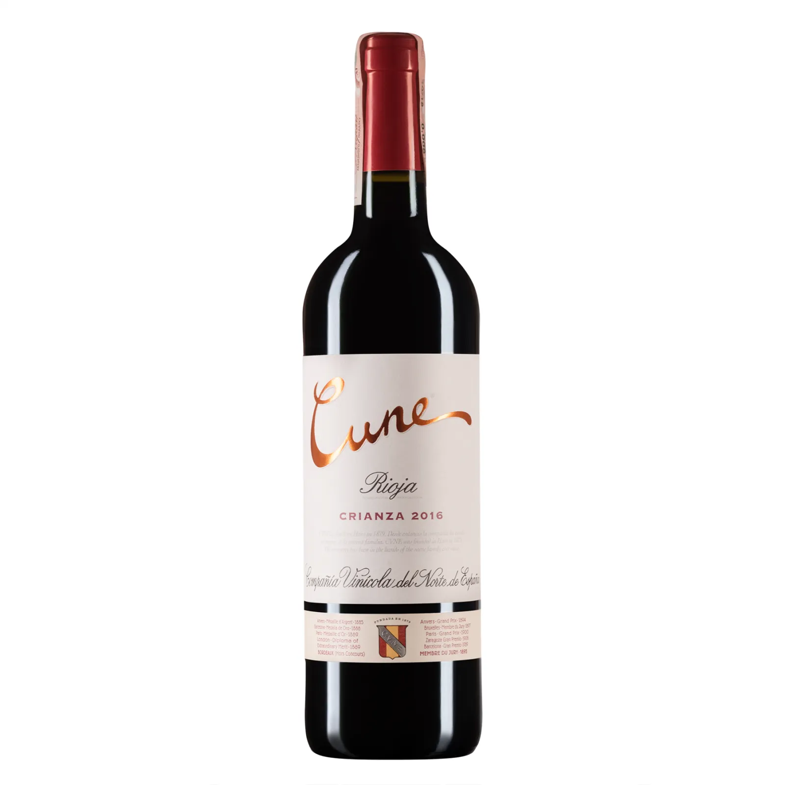 Cune Crianza Rioja 750 ml - botella completa de frente